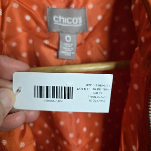 CHICOS Orange Quilted Vest with Pockets Size 0/Small - Picture 8 of 9